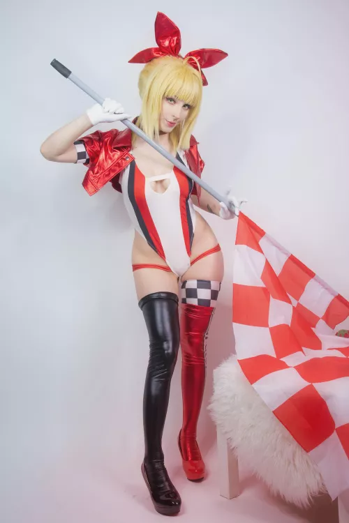Shirokitsune as Race Queen Nero by fiscendcips