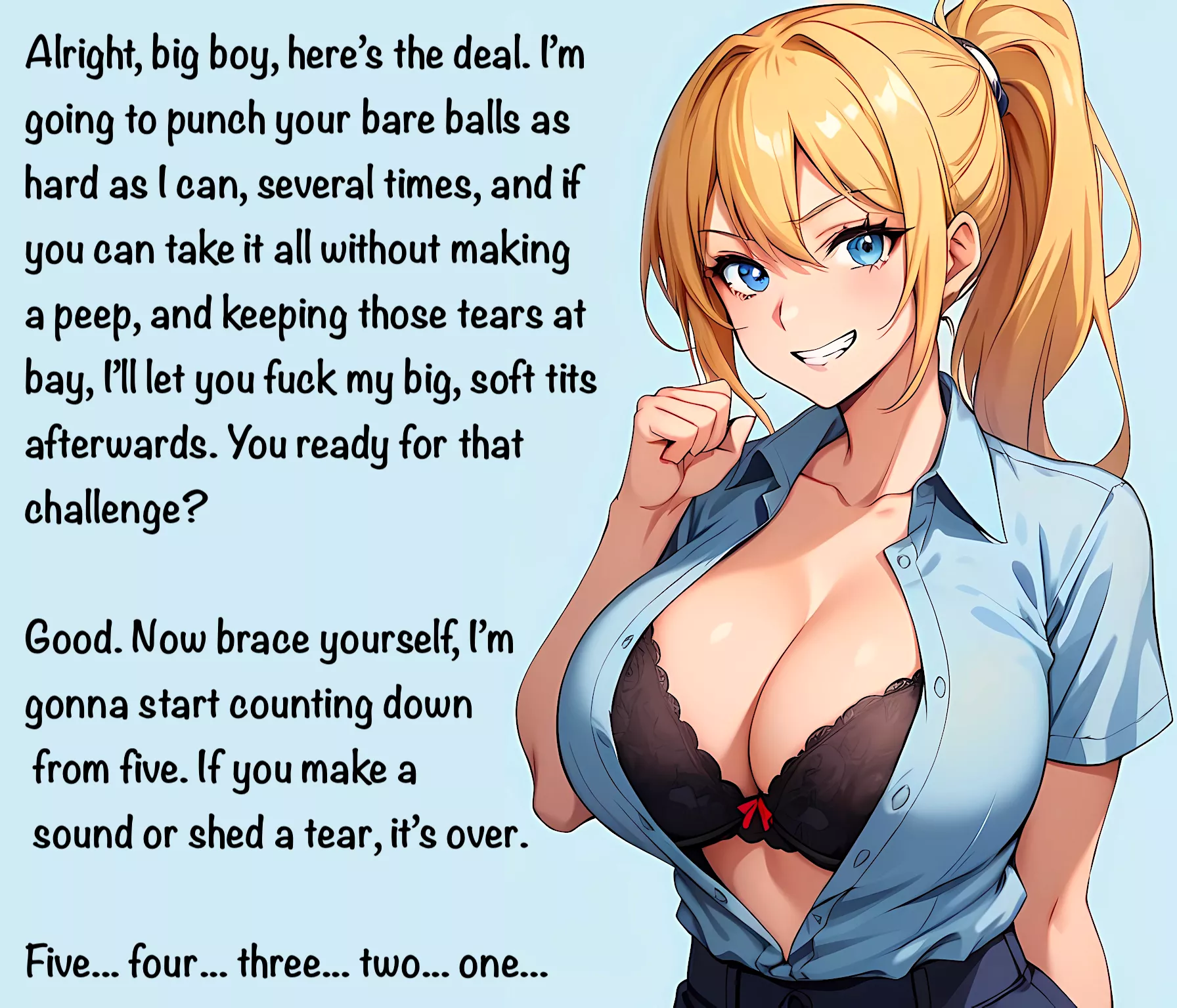 Can you take it and stay quiet? [AI Image] posted by MasticatrixPenalty