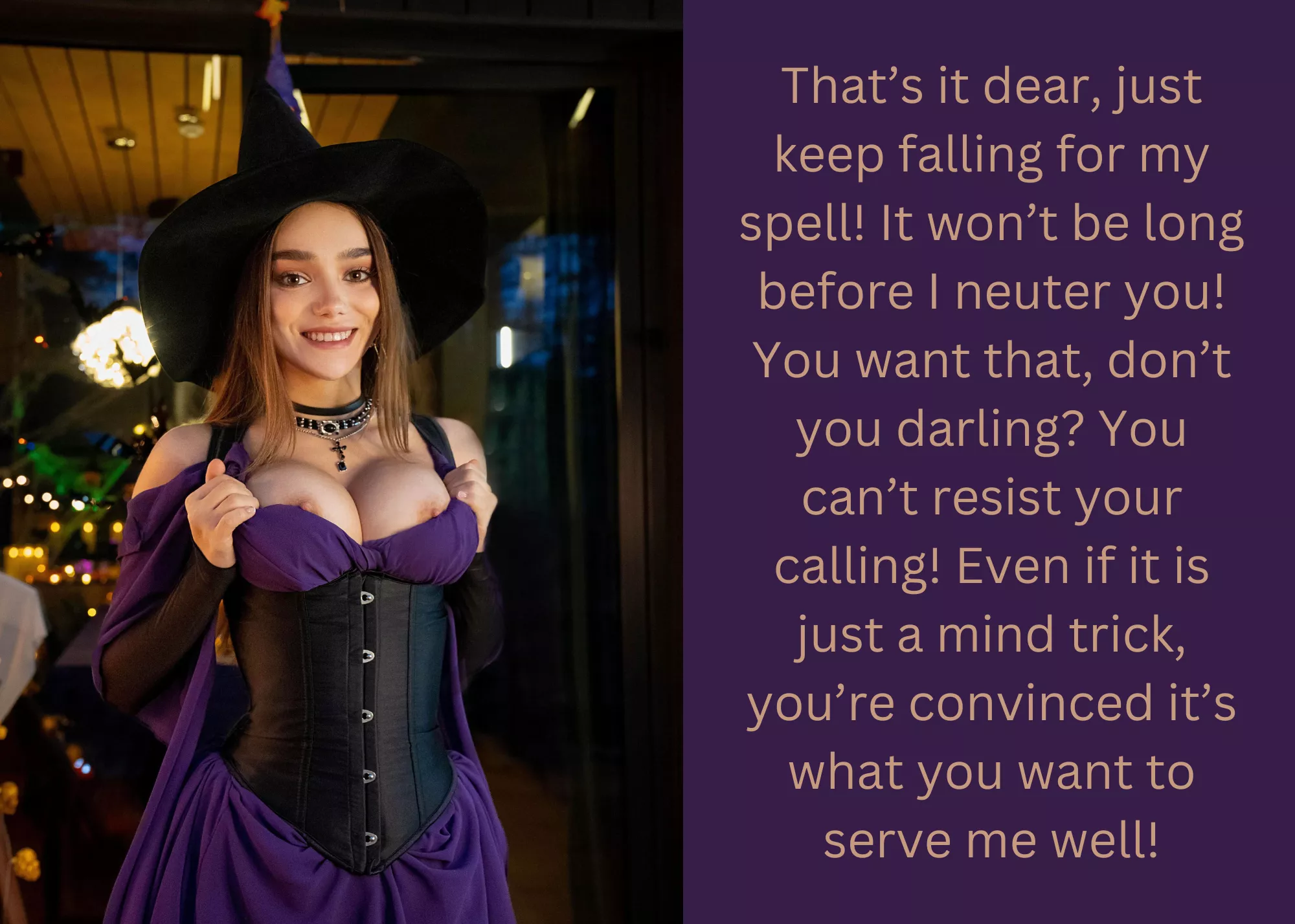 Falling for her spell! posted by Neutermenow