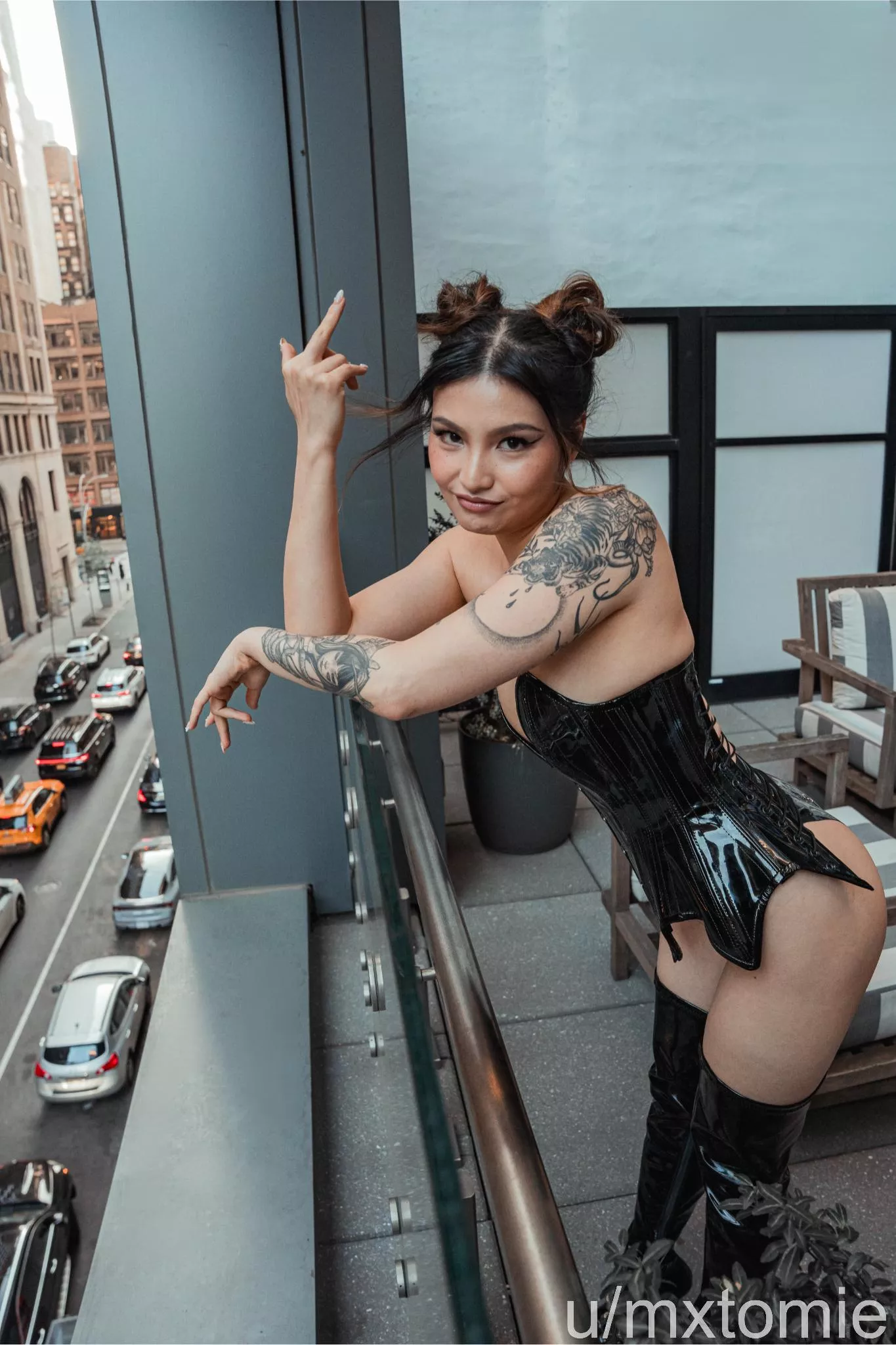 I'm going to fuck you up in these shiny boots and corset posted by mxtomie