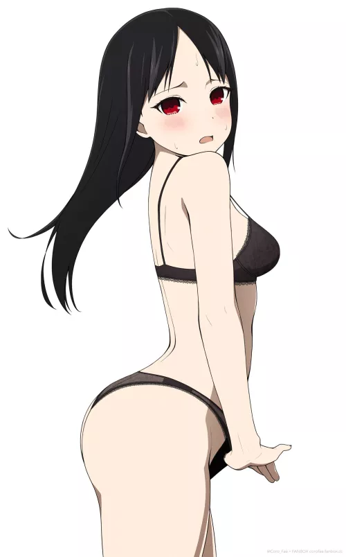 Kaguya Trying On Her Black Lingerie [Kaguya-Sama Love Is War]  by Csxc