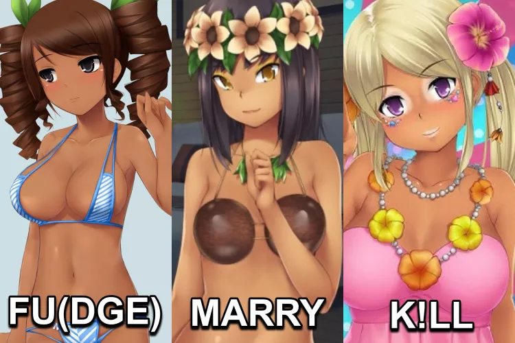 Which Huniepop girls are you fu(dg)ing, marrying and k!ll!ing? by Dry-Decision8622