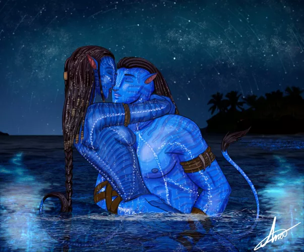 Neytiri and Jake have a passionate night under the stars (Lee94Ana) by NastinaX