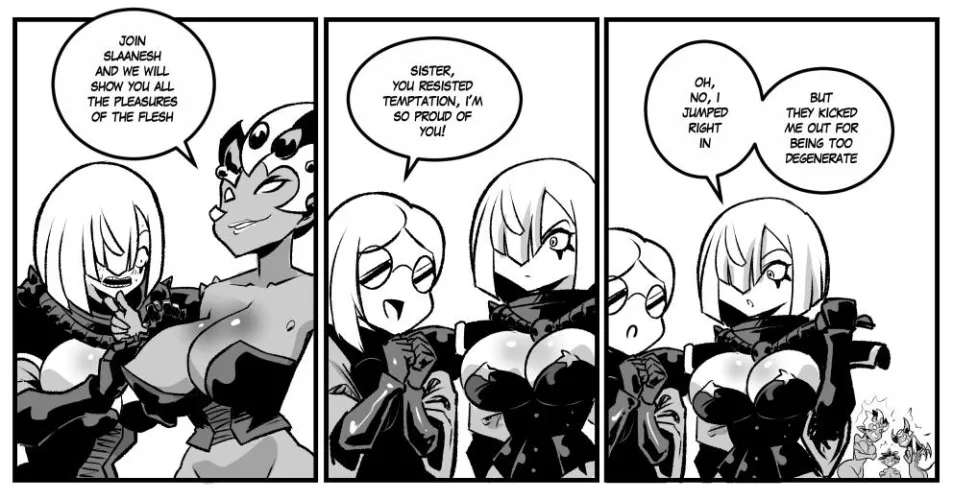 Sister of Lewd vs Slaanesh by KukuruyoArt by ChaosMarine123