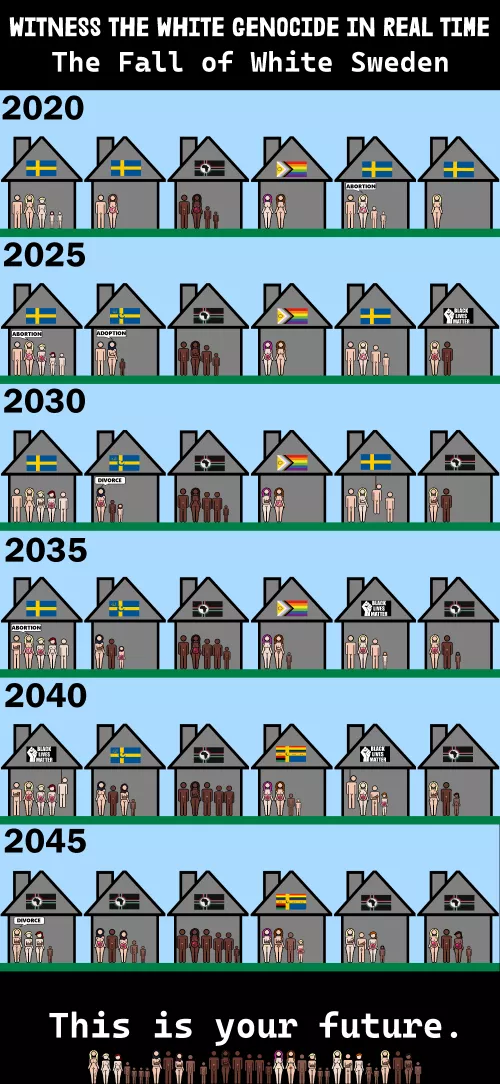 The Fall of White Sweden - household demographic change by [deleted]