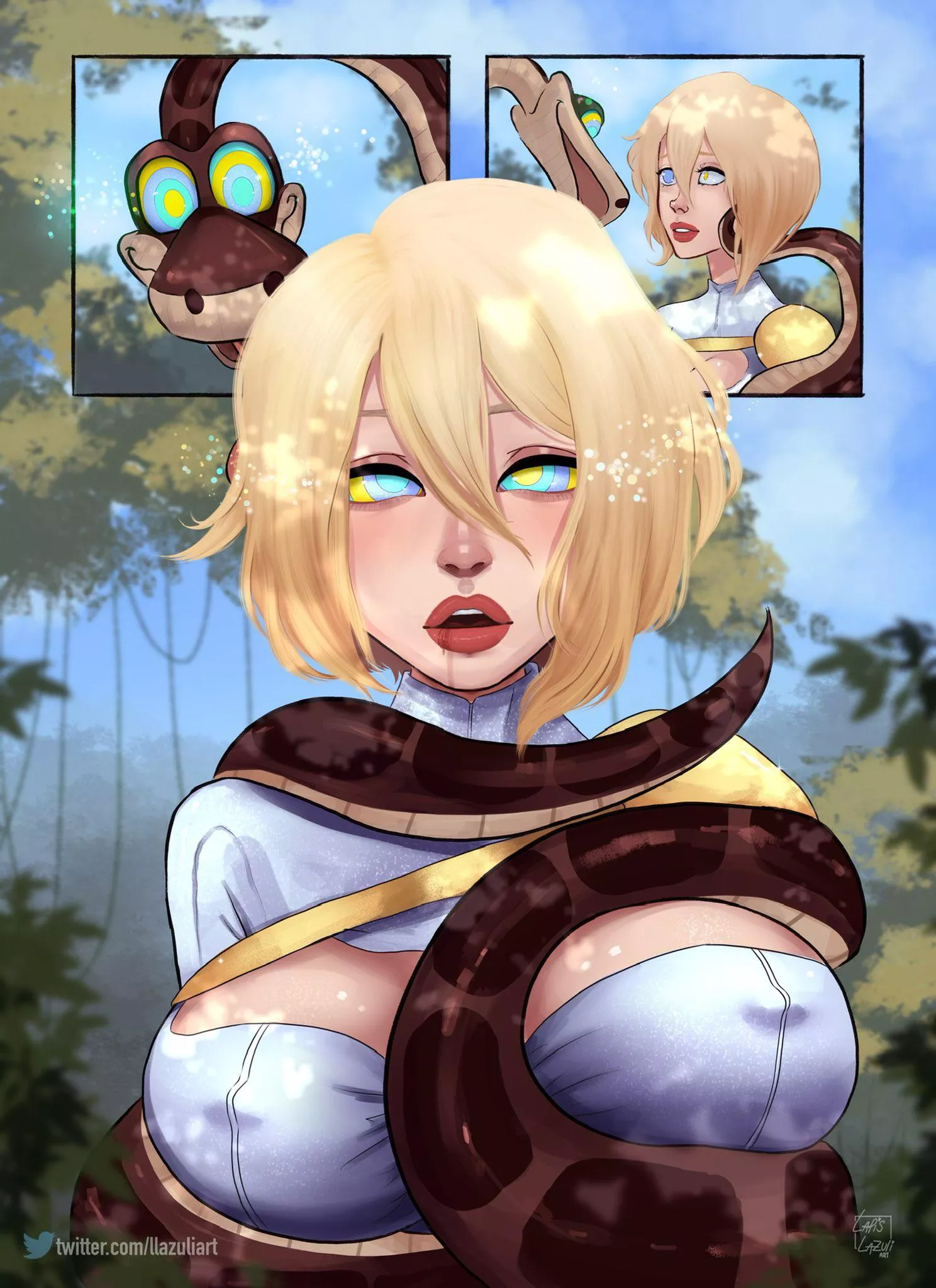 She may have a strong body, but her mind is so very weak... better for me~ [lapislazuliart] (Powergirl) posted by milktruck96