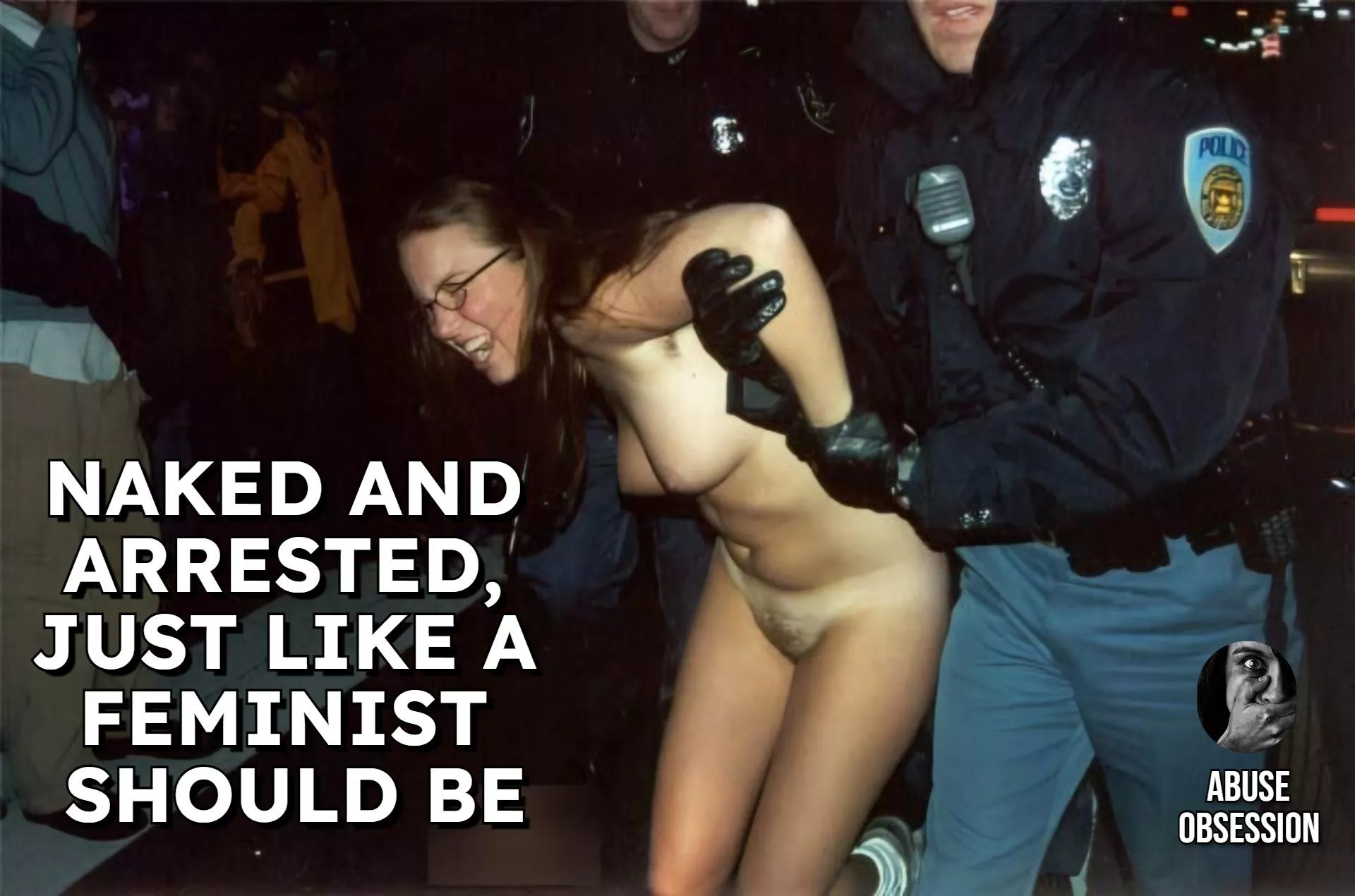 This feminist bitch was leading the feminist march.What should be her punishment? posted by Hawasi-Mard