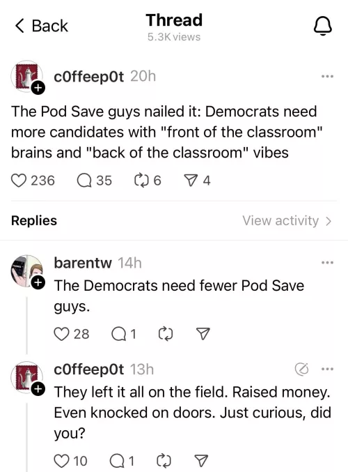 Democrats need more candidates with “fuck my ass” brains and “suck me dry” vibes  by ActorMichaelDouglas1