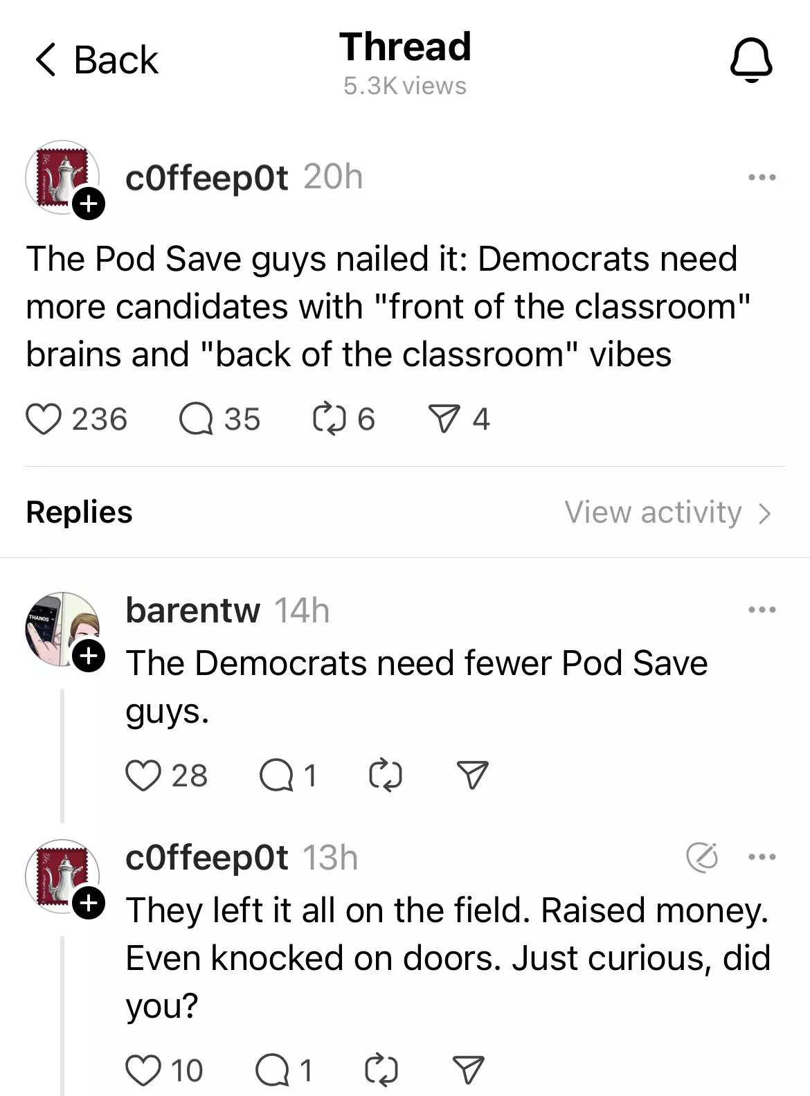 Democrats need more candidates with “fuck my ass” brains and “suck me dry” vibes  posted by ActorMichaelDouglas1