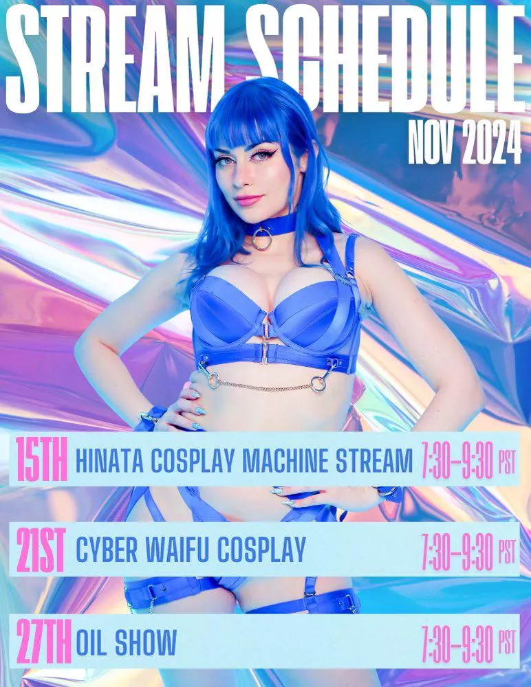 Jewelz Blu November streaming schedule posted by DSCholly