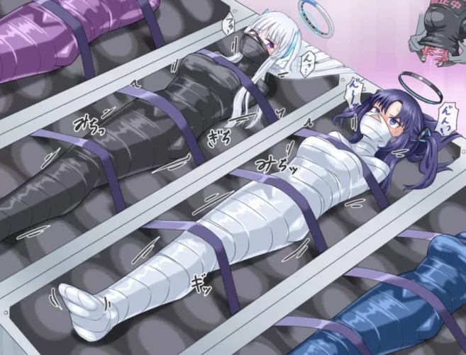 The sensation of being completely wrapped and getting a tight mask shoved over your head, not being able to see but constantly on the edge, having you mouth filled at all times and feeling the pleasure… perfect… by The_Jojo_17