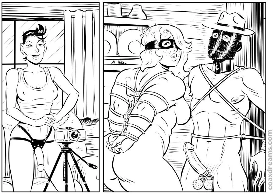 Currently inking three new pages for the 'Kidnap Party' comic. (Coaxdreams) posted by coaxdreams