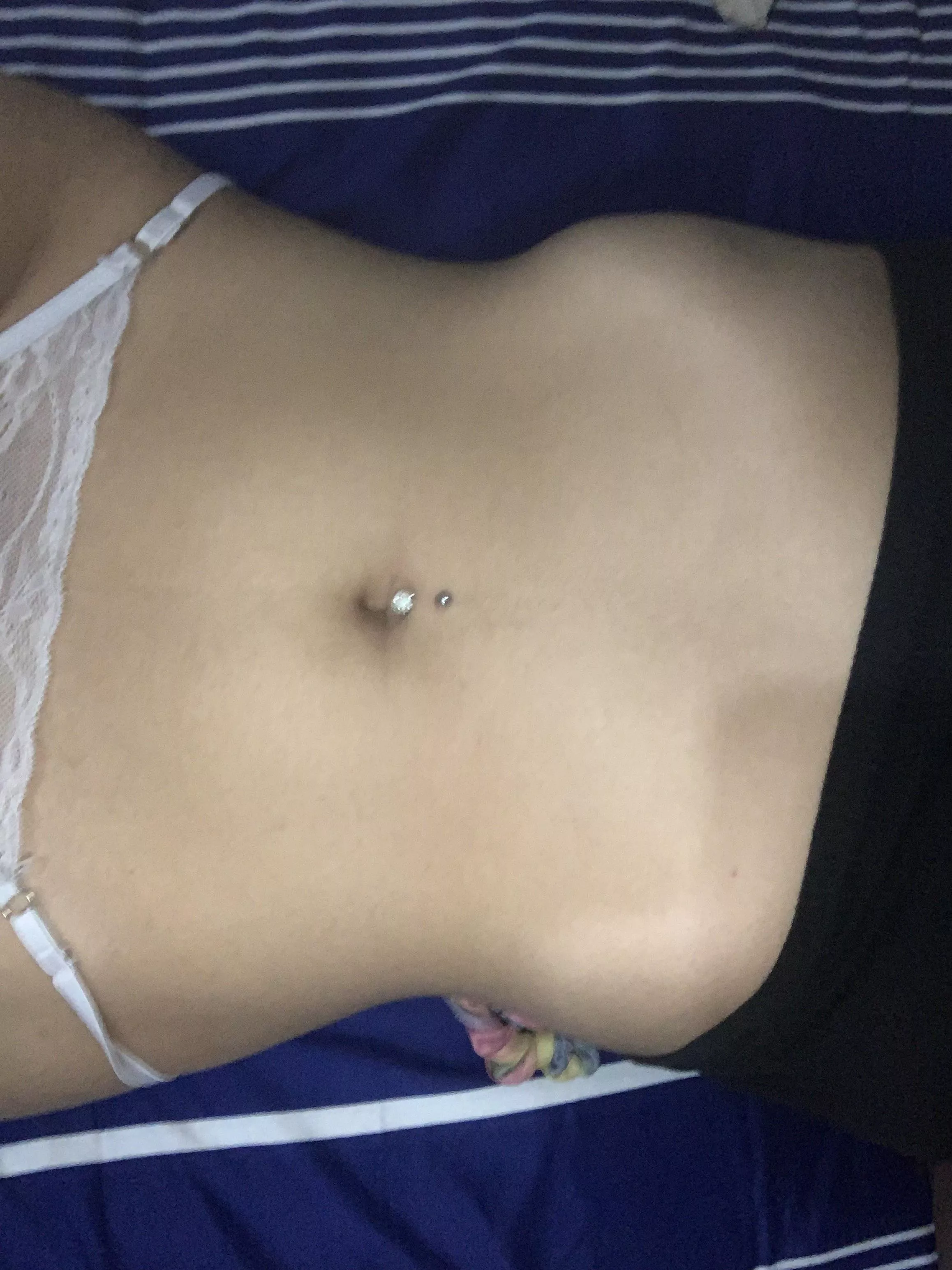 do you like my navel? What do you think of the hoop? posted by lemmadison