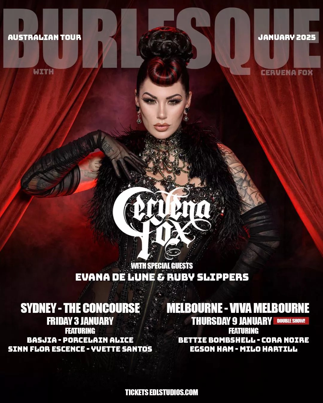 So excited for my first shows of 2025 with Cervana Fox and a bunch of other icons! 💃 posted by evanadelune