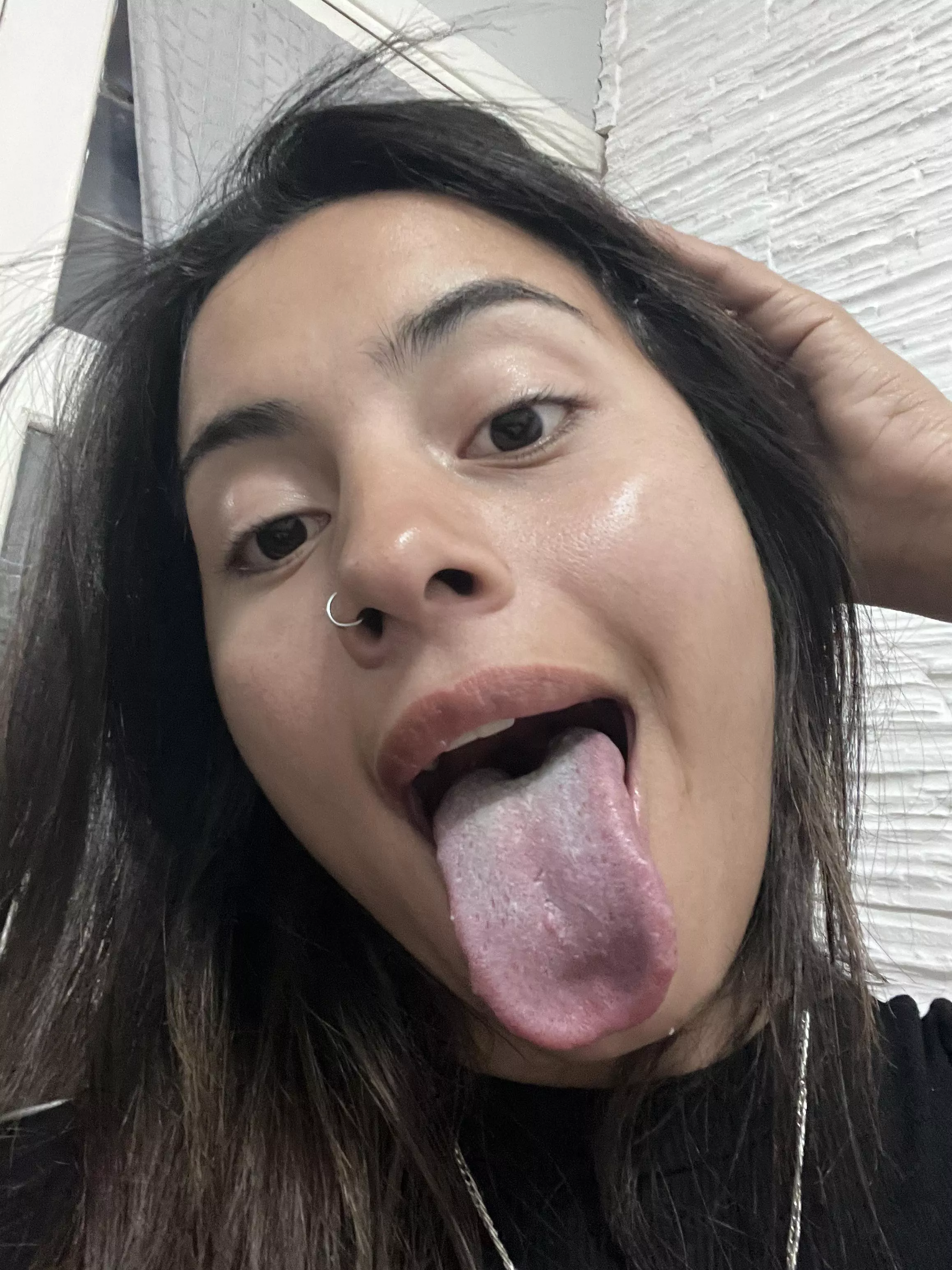 Do you notice something different in my language? Maybe it's the scar from my piercing or my white tongue, which do you like more? posted by florcitamoro