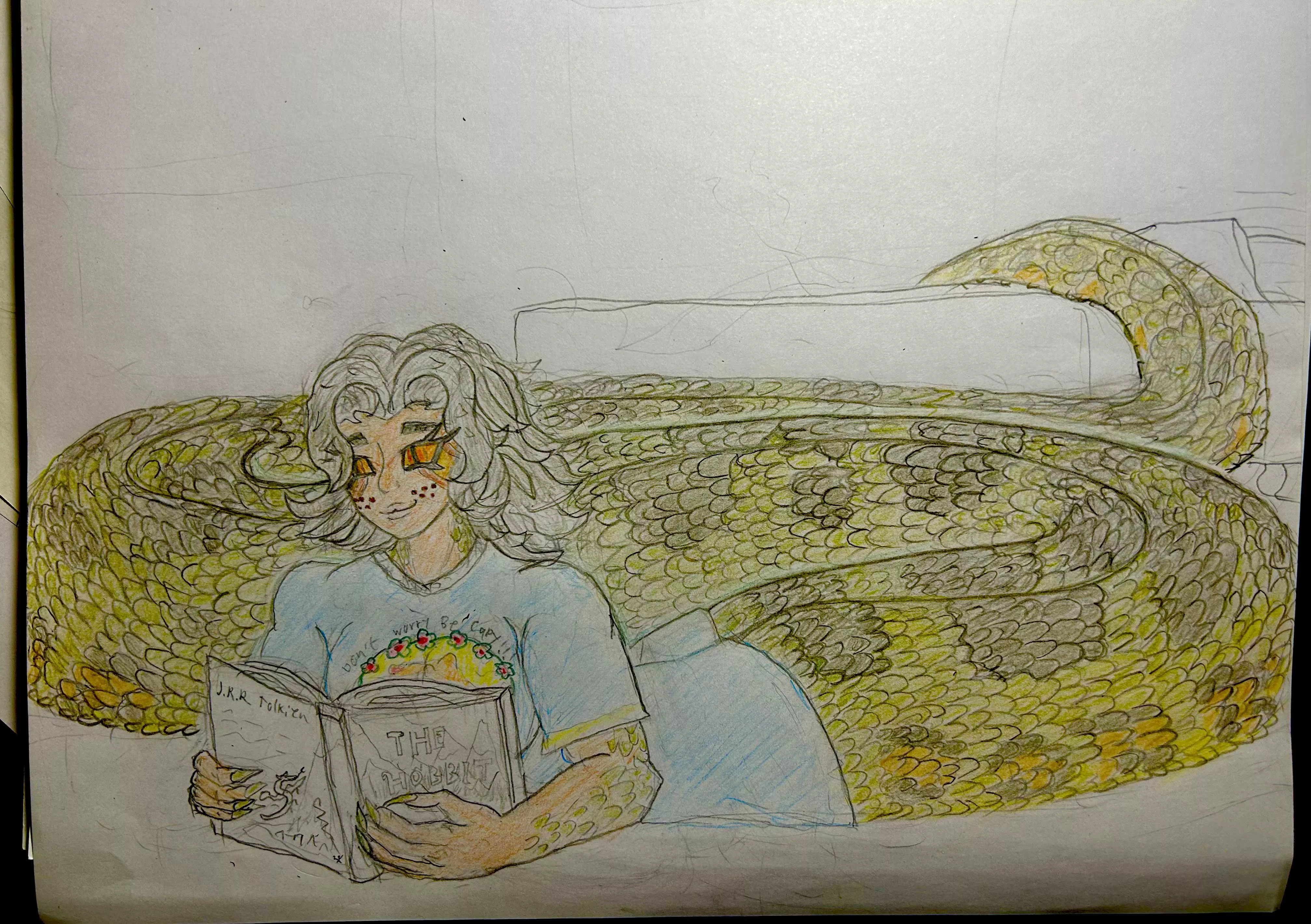 An anaconda in her dorm room posted by DeterminedEggplant