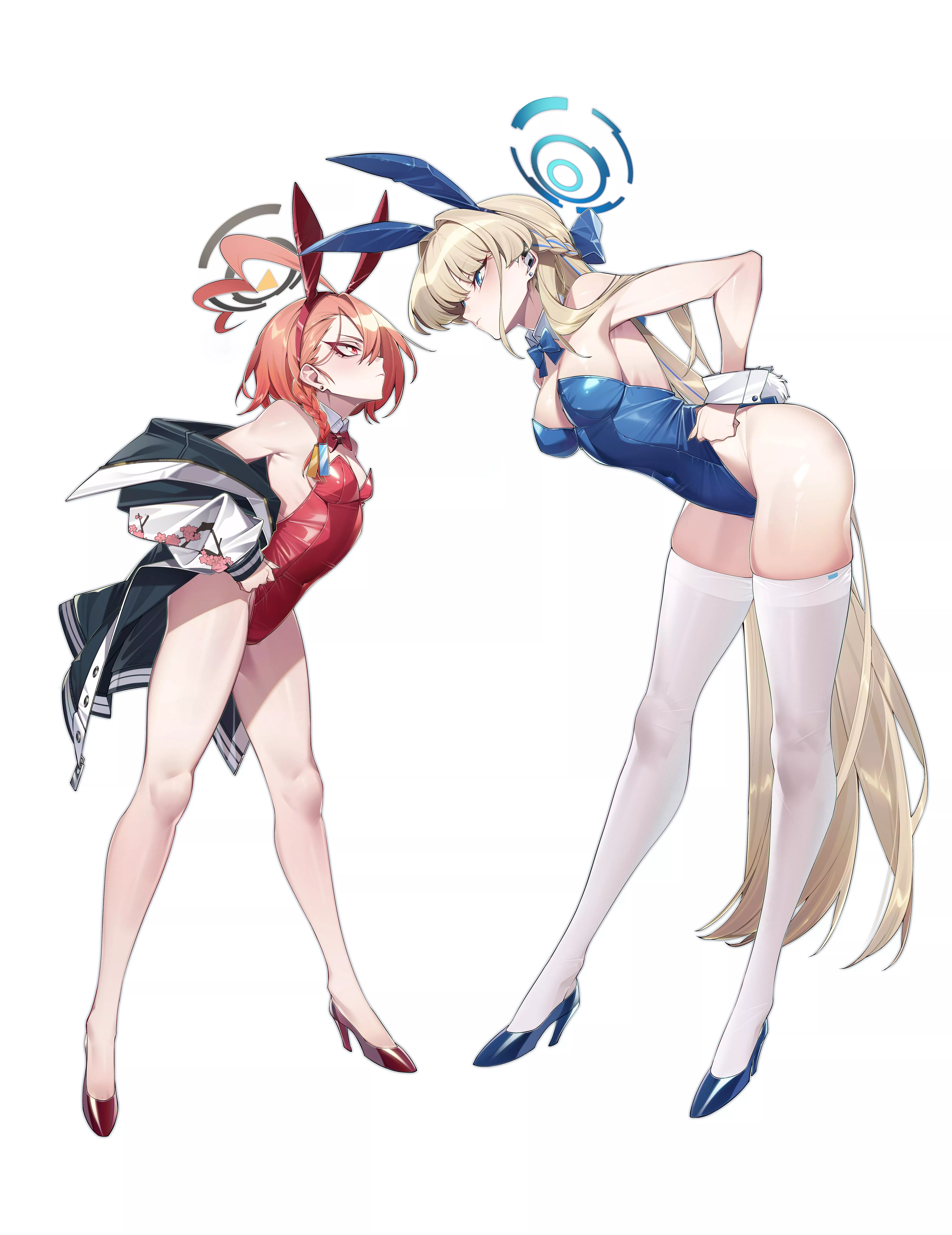 Bunny Neru and Bunny Toki Showdown (yeyoutiangong) [Blue Archive] posted by llamanatee