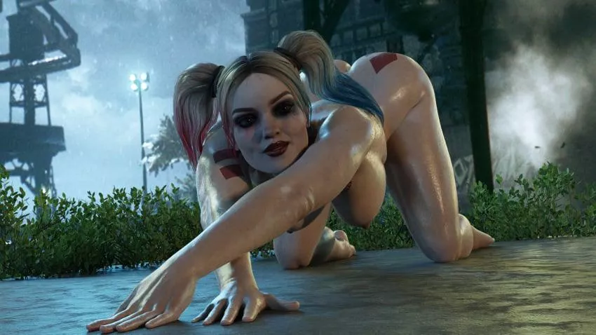 [Hobbyr34] (D.C. Injustice) Harley Quinn nude crawl posted by villianrules