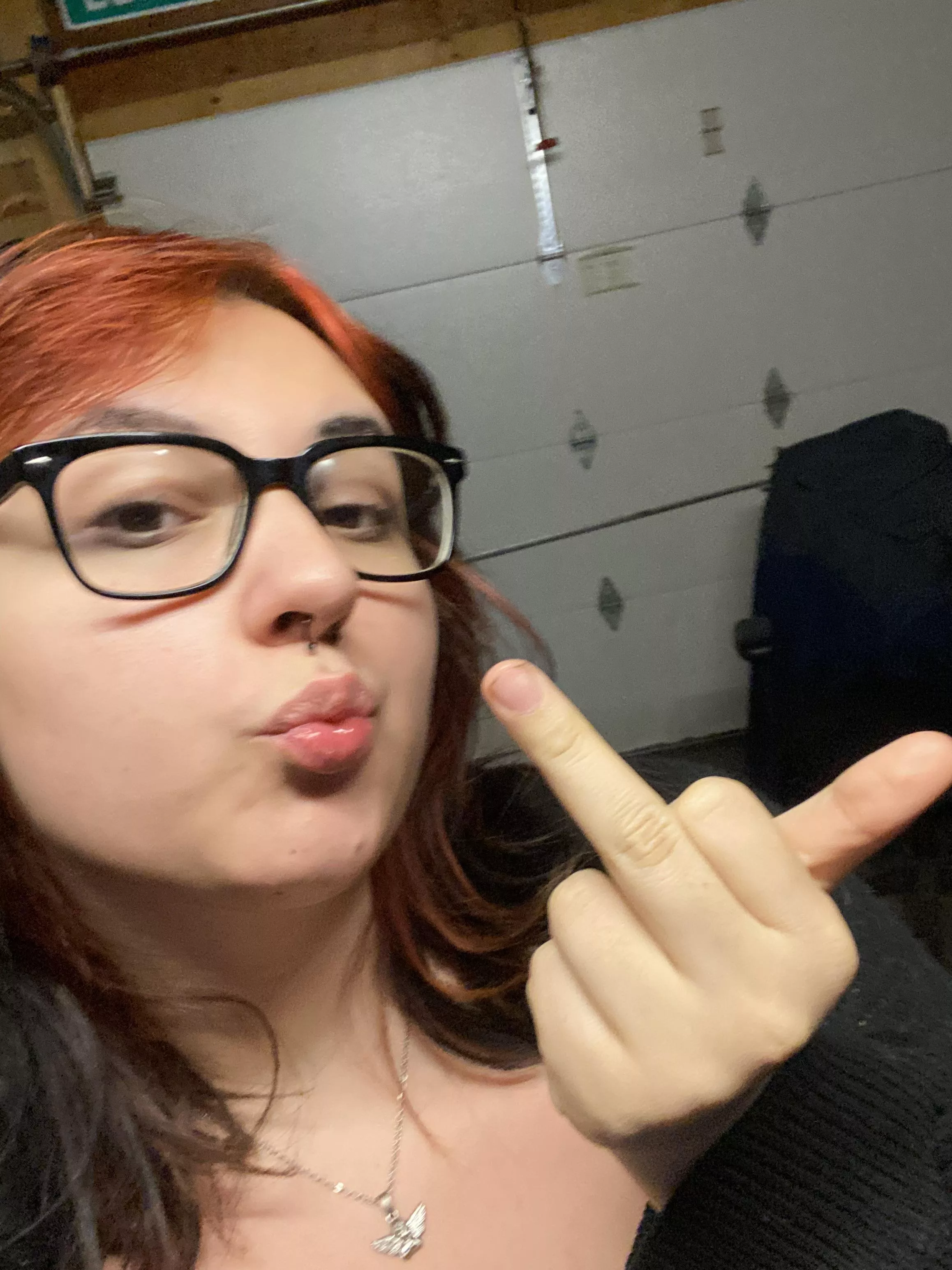 Kiss the finger, not me.  posted by empressXember