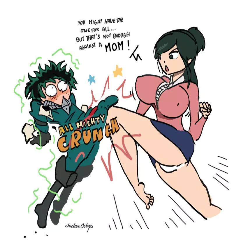 Mother vs. Son!: Izuku Midoria falls to the hands (or rather knee) of his mother! posted by XxxForeskinGamingxxX