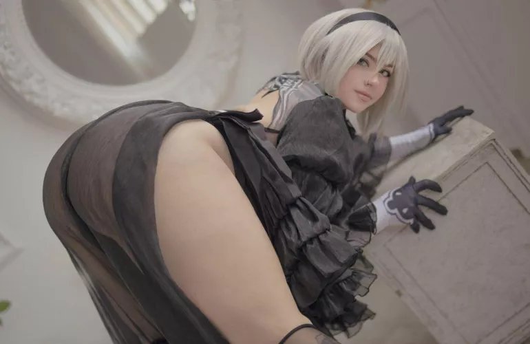 My 2B cosplay :3 (Kuroitsune)  by Kuroxkitsune
