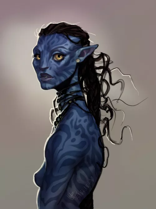 Nude Na'vi woman (Eana Unil) by NastinaX