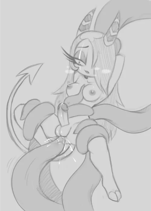 Sallie May with tentacles sketch, art by me, (xXBluessinbinXx) by xXBluessinbinXx