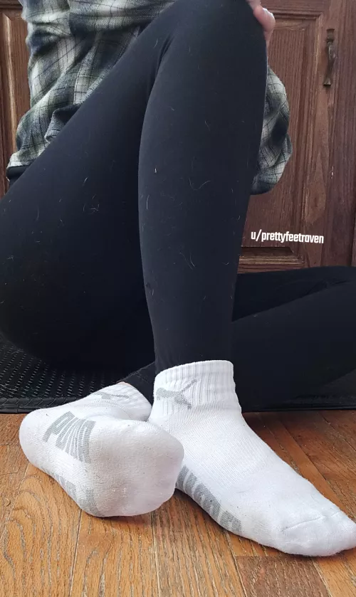 Day 3 in these pumas (selling)  by prettyfeetraven