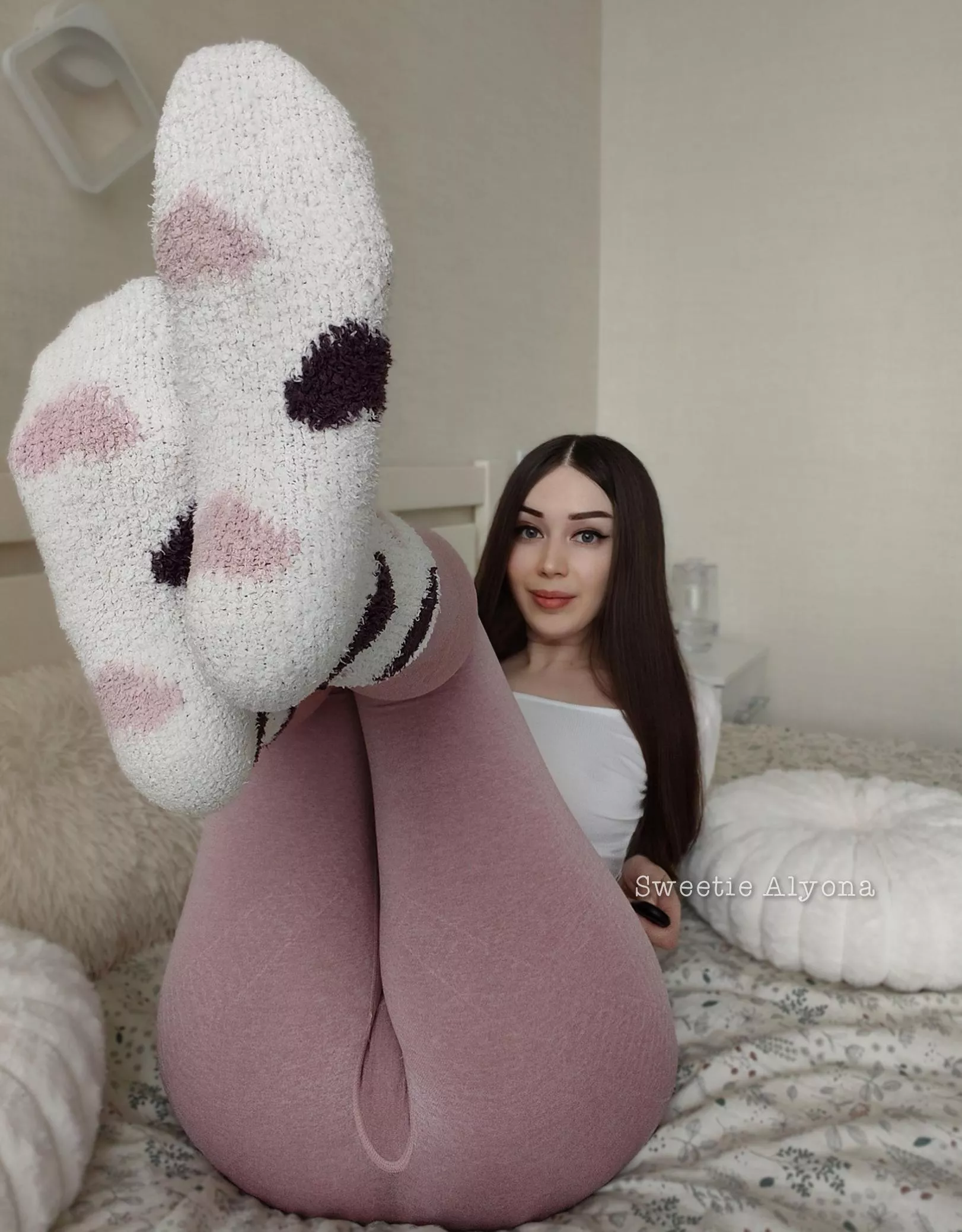 Leggings and fuzzy socks  posted by SweetieAlyona