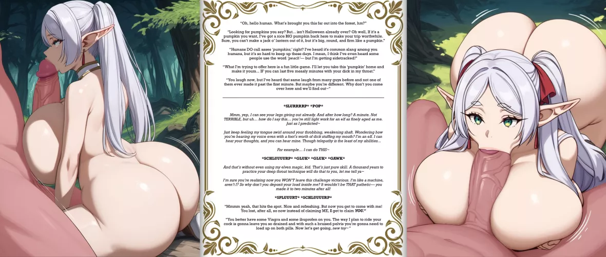 Pumpkin Hunting- POLL IN COMMENTS [Femdom] [Endurance Challenge] [MILF] [Thick] [Blowjob] [Premature Orgasm] [Frieren] [Wholesome?] [Artist: AI-Generated] by Primary-Original3990