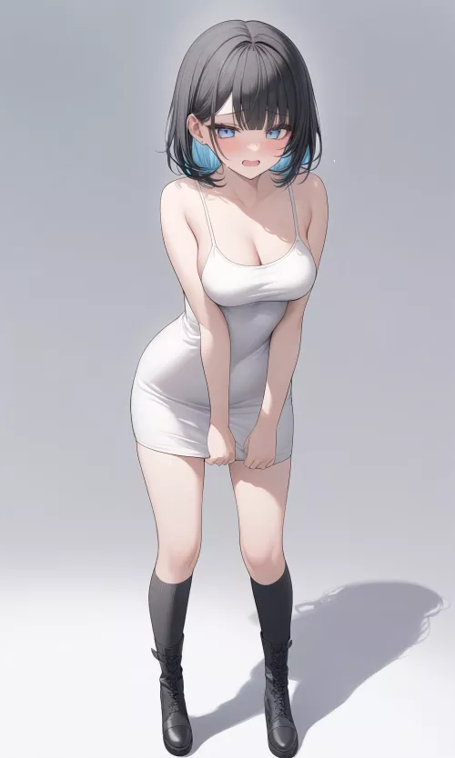 Tight White Dress  by CheetahSperm18