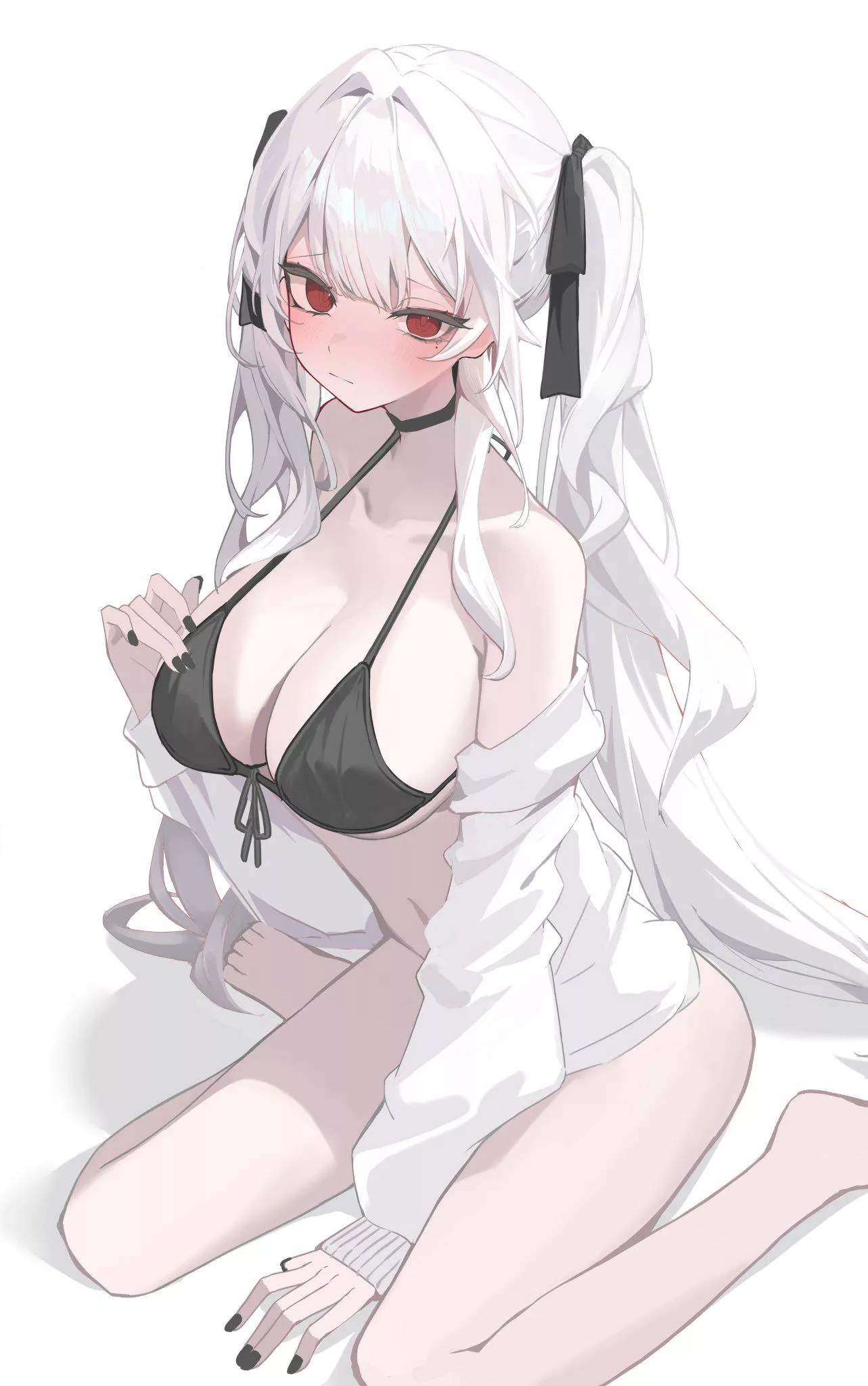 Feeling embarrassed wearing her swimsuit [Artist's OC] posted by marxsander2016