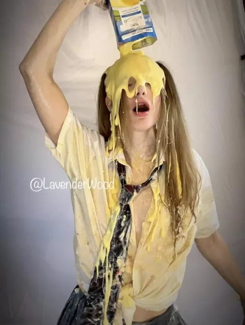 Giving myself a custard hair wash 😂 by LavenderWoodxx