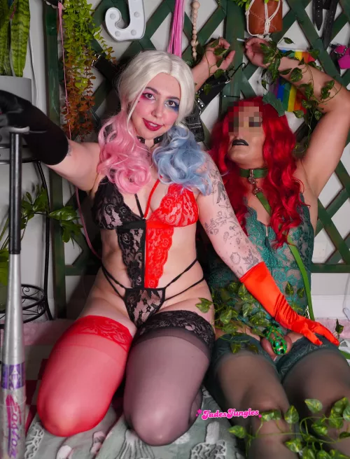 I tied up poison ivy with her vines and now I'll fuck her with my bat 🖤 by Jadesjungles