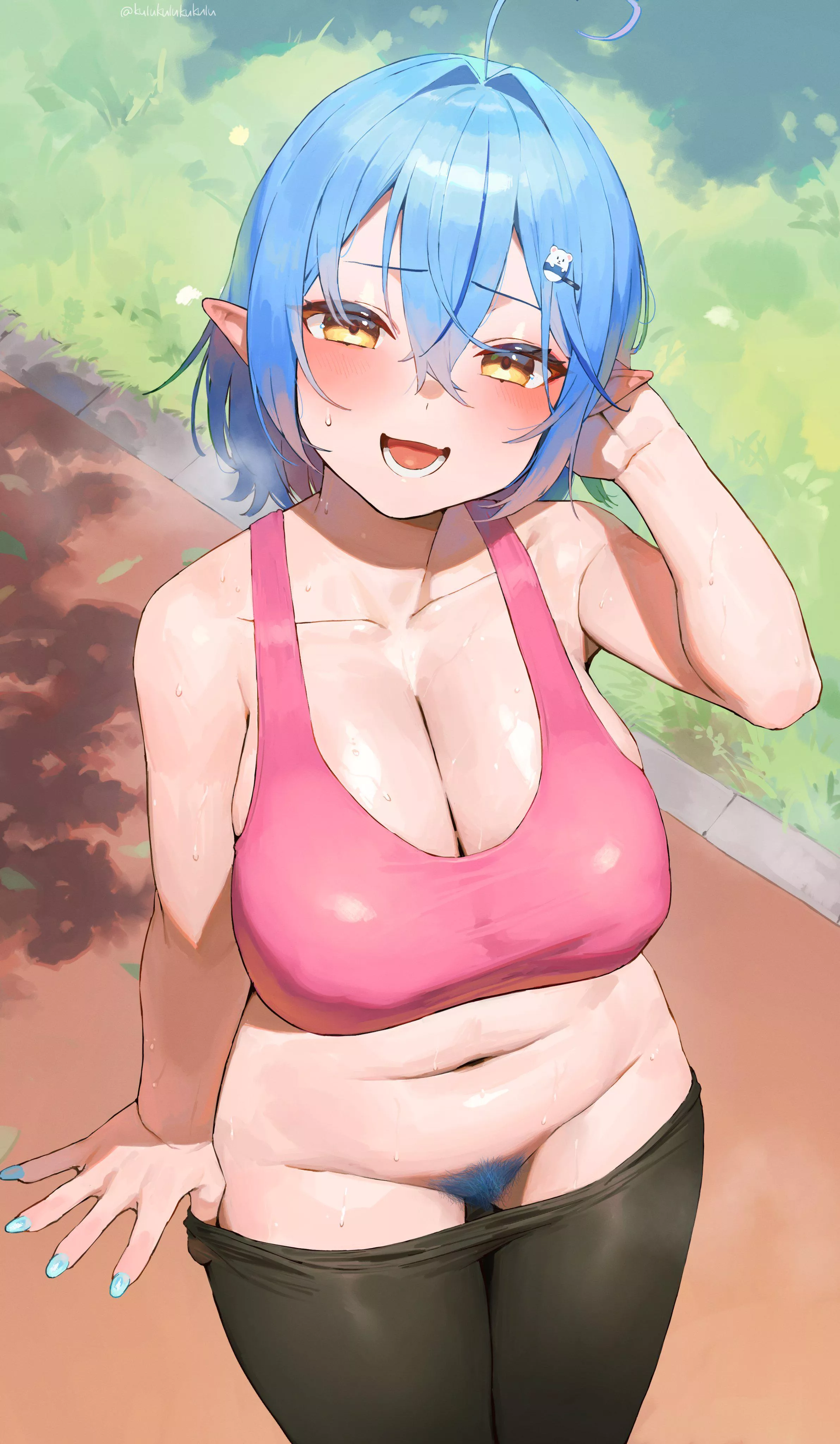 Lamy taking off her yoga pants (frikulu) [Hololive] posted by llamanatee