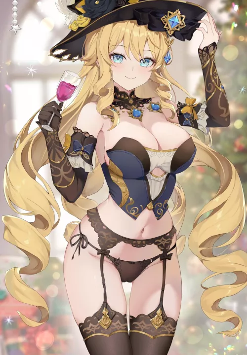 Navia with some wine [Genshin Impact] by marxsander2016