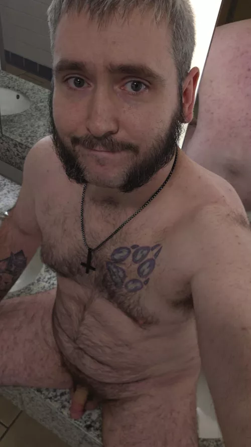 Nude in mall bathroom showing off small cock by aspdRobot