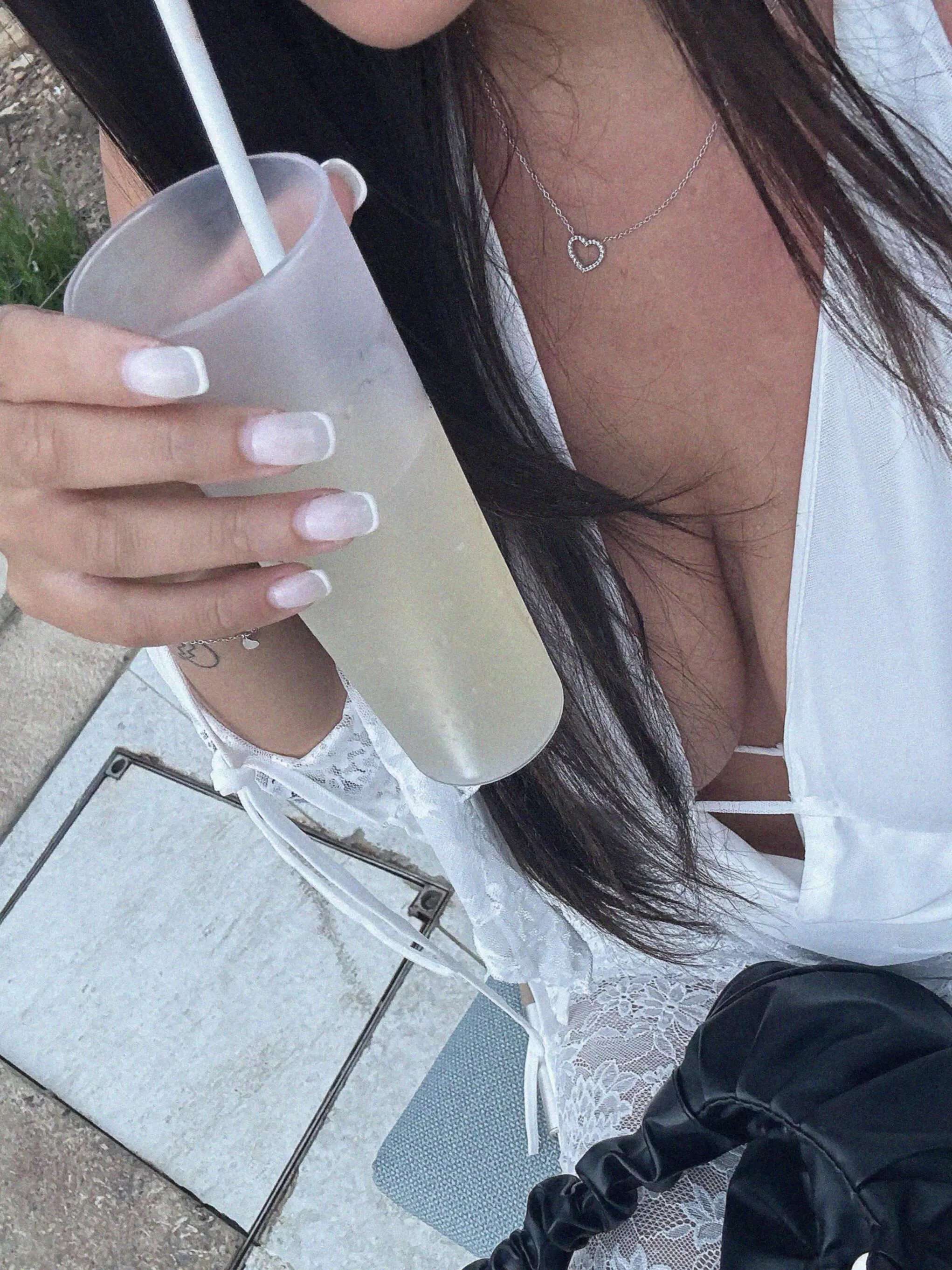 white nails suit me, don't they? posted by YogaInTheSun