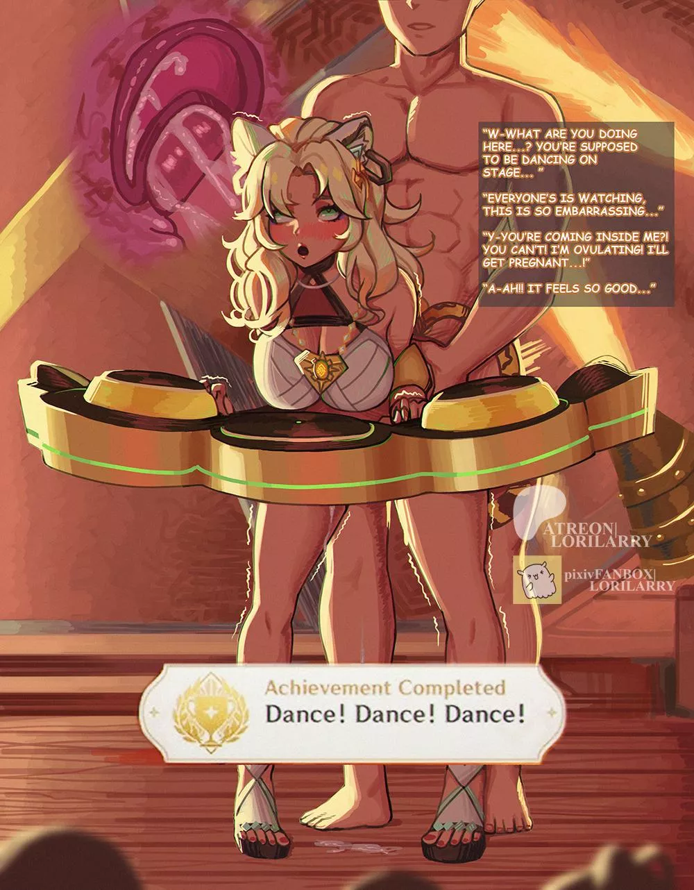 Getting the dancing achievement with Xilonen in a slightly different way 💃💃 (@larryl0ri) [Genshin Impact] posted by Flappabill