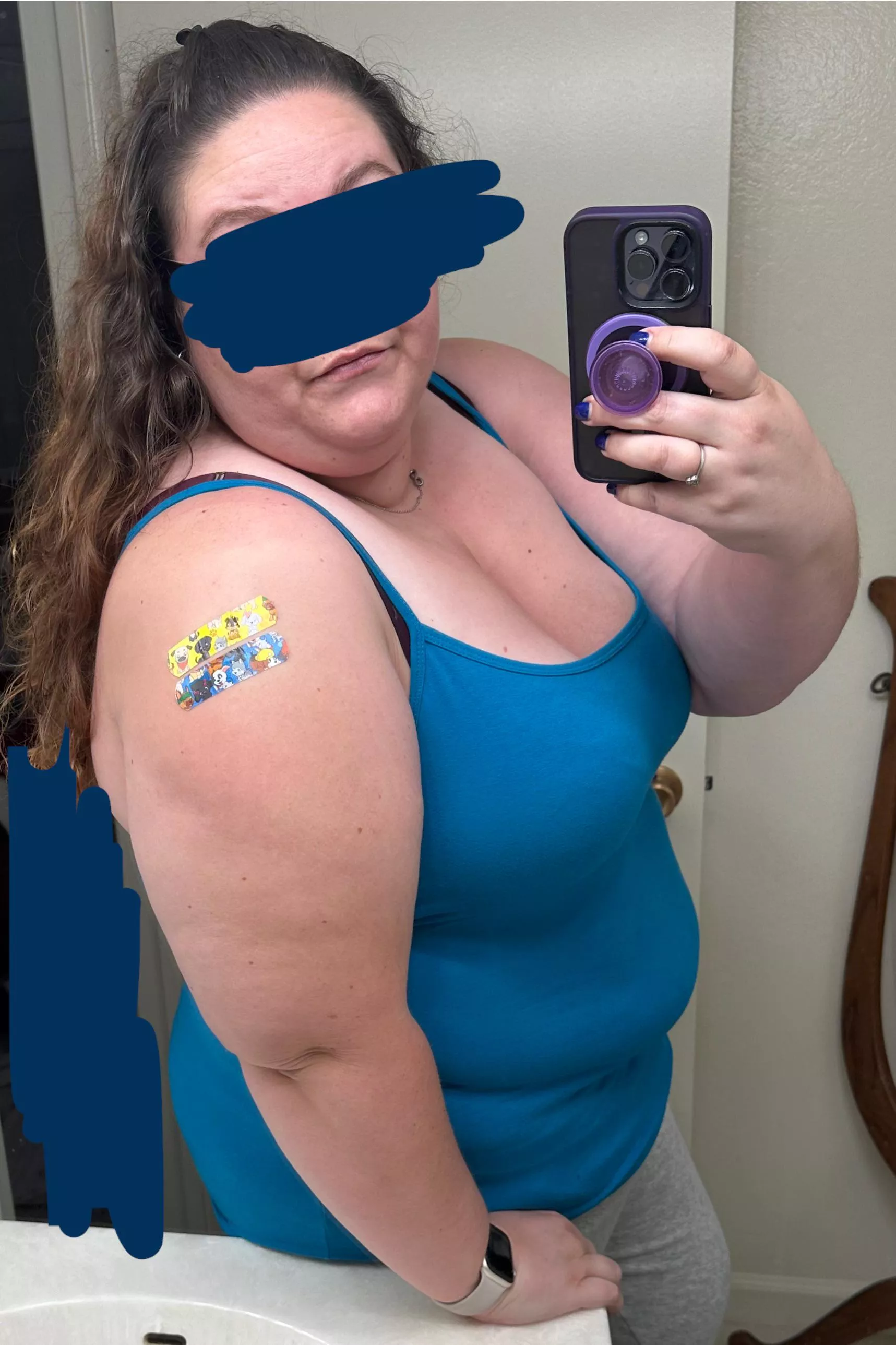 Got my vaccines today. Need a good boy to make me feel better. Not coincidence they have me puppy bandaids 😉 posted by Boujieprincess