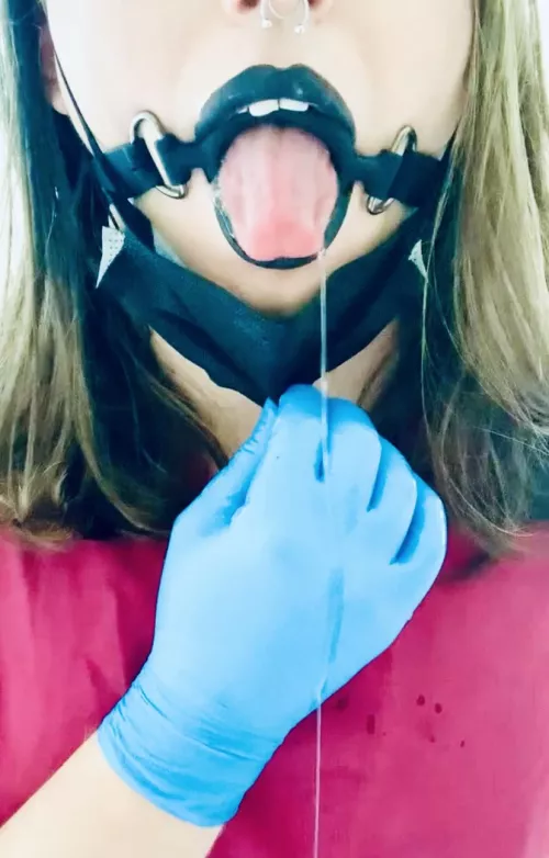 Messy gagged nurse ready for your check up… by LatexFem