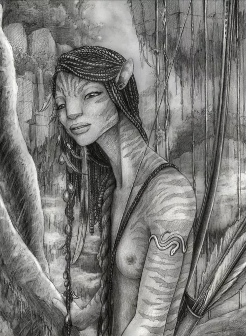 Na'vi girl in the wild (deviantetienne) by NastinaX