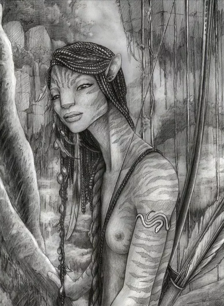 Na'vi girl in the wild (deviantetienne) posted by NastinaX