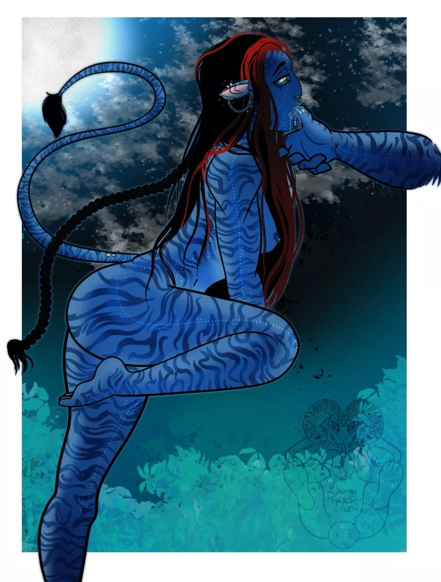 Redhead Na'vi sucking on a thumb (trishthiccarts) posted by NastinaX