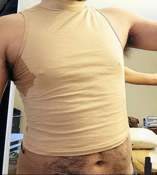 Such a stunning candid shot perfectly capturing my partner's robust, full bodied musky armpit tufts drenched in late night dance party.  by Sorceryinmadness