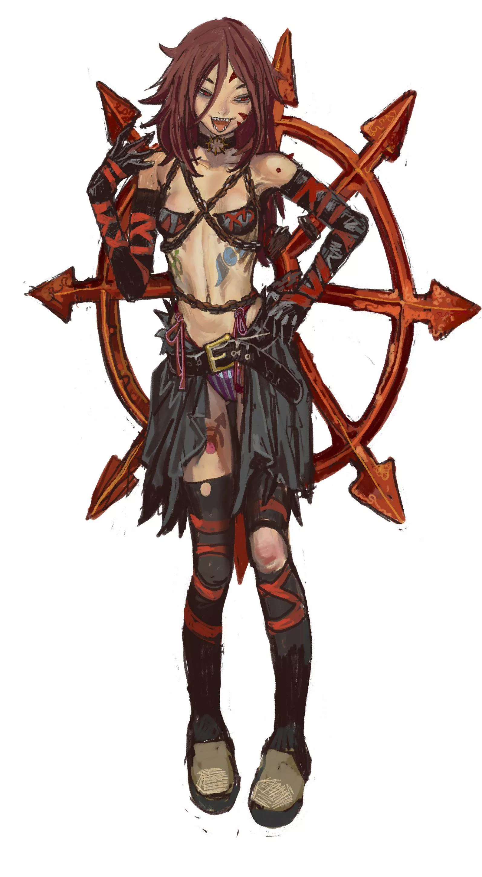 Cultist-Chan Full Body by Mossa posted by Wanderingreader123