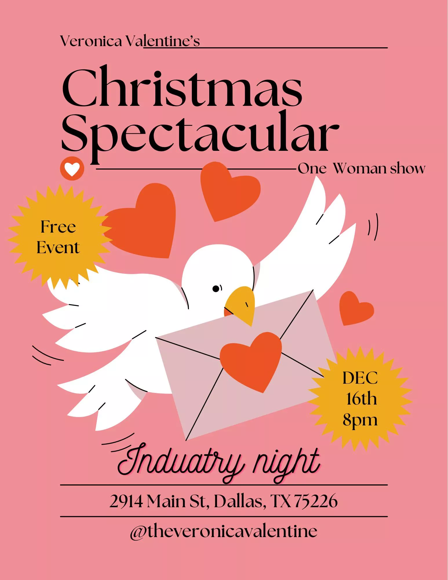 I’m hosting my first ever one woman show!  posted by Chanclaphobia