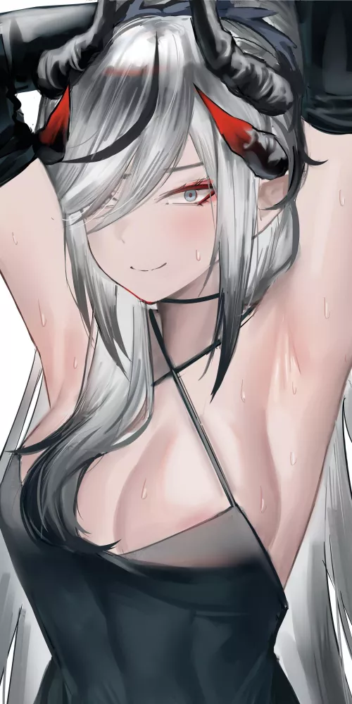 Makoto with her arms up by McKnight94