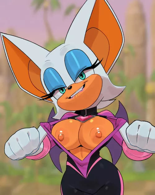 Who's got two tits and does give fucks? Rouge the Bat by CalloftheWild69