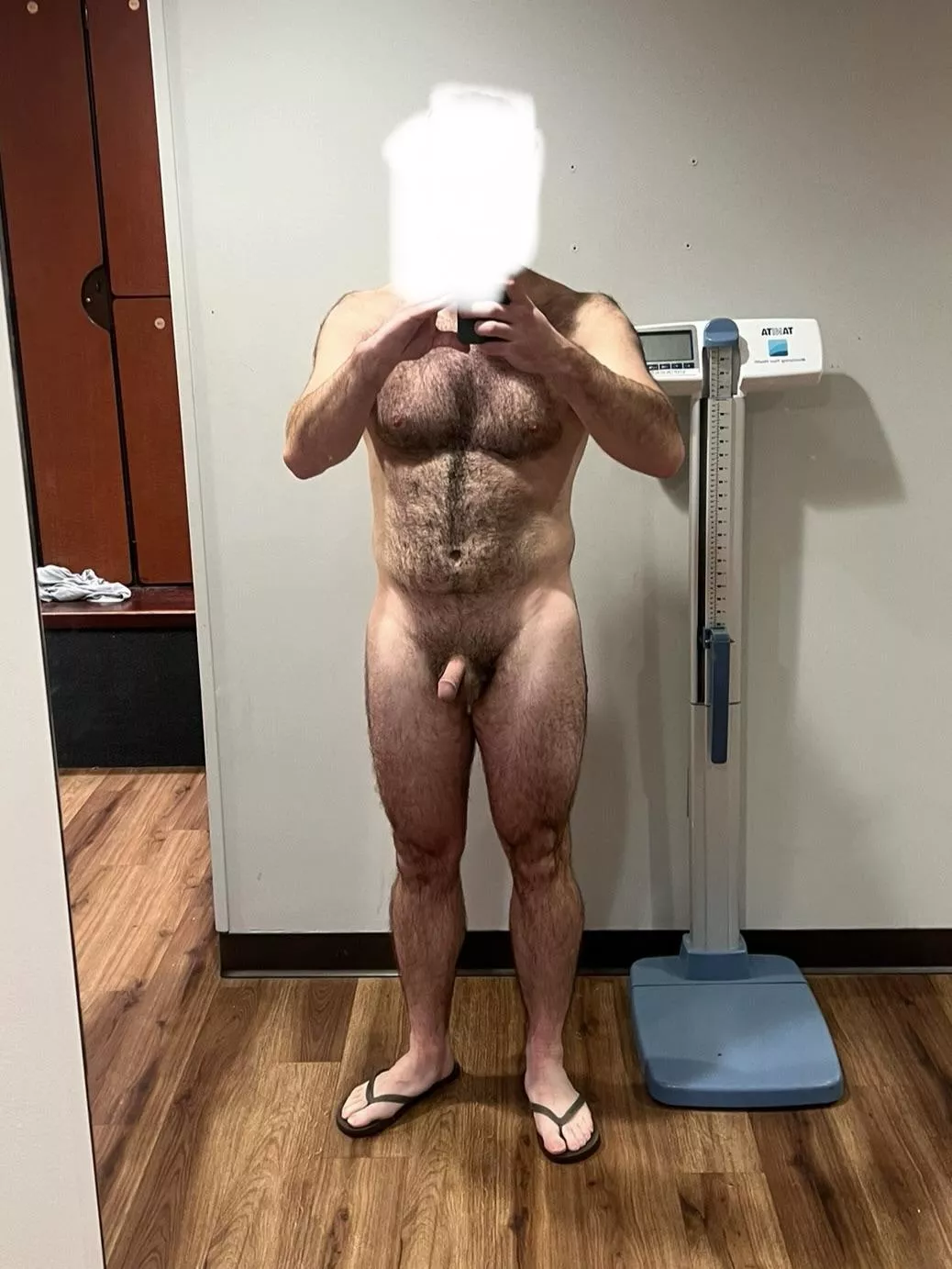 Steam room and showers were busy this morning. Always feels good to spend the morning naked with others.  posted by Natural_body_nudity